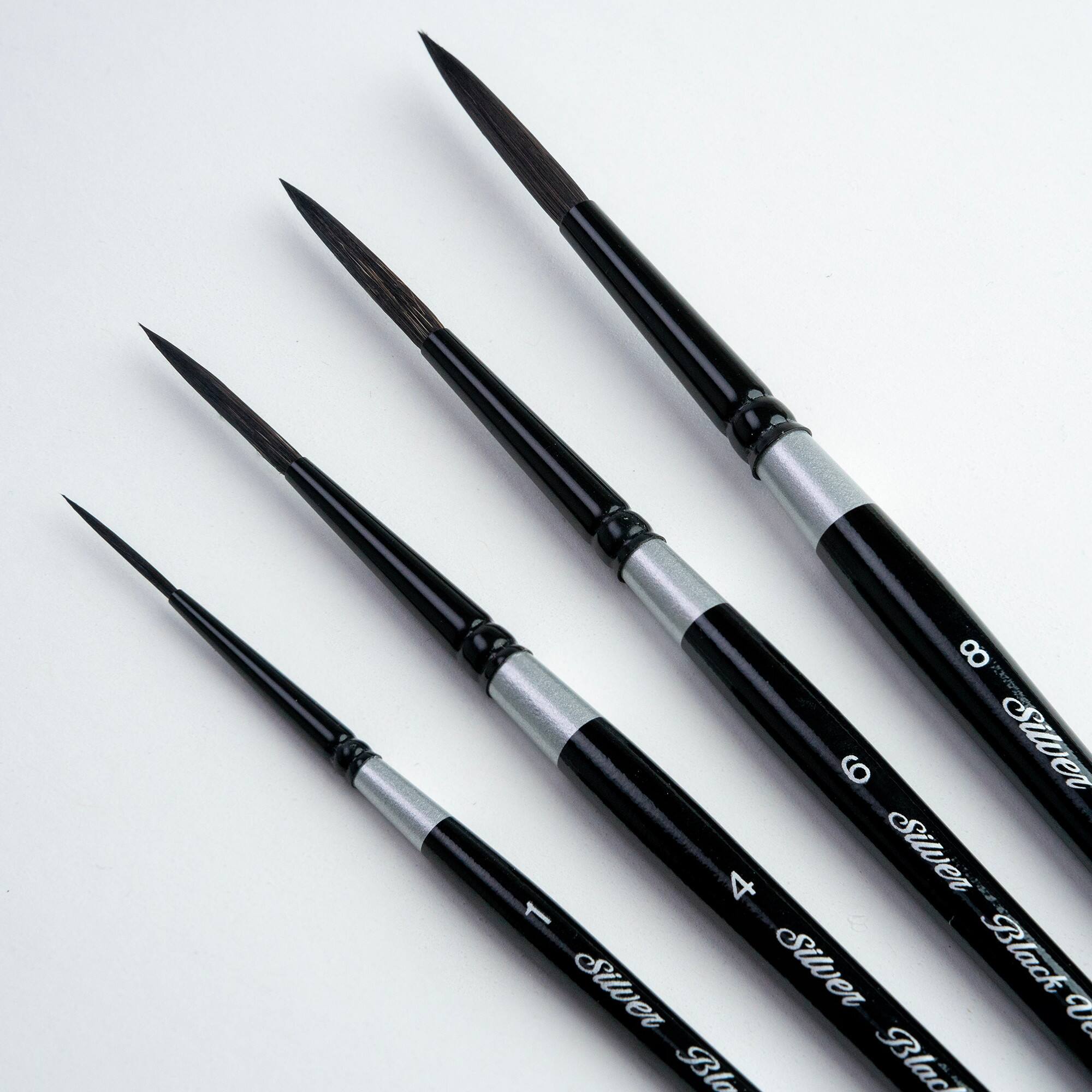 Silver Brush Limited Black Velvet® Liner Brushes Set